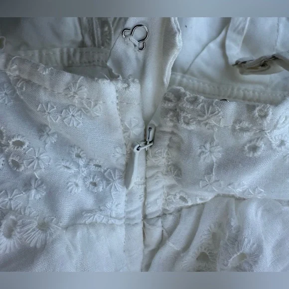 NWT Line and Dot White Pixie Eyelet Lace Maxi Dress, Straps, Cotton, XS - Picture 10 of 12